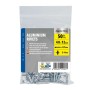 Set 50 Rivetti In Alluminio Graf Per Portatarga - Argento