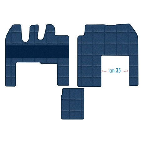 SET CARPETS RENAULT MAGNUM PASSENGER SEAT WITH NARROW BASE.