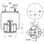 AIR SPRING AXLE BPW. REPLACING: 0542943230. 161100-AE -