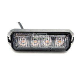 STROBE LAMP ORANGE LED FLASHING LIGHT 12/24V. FEATURES: 4