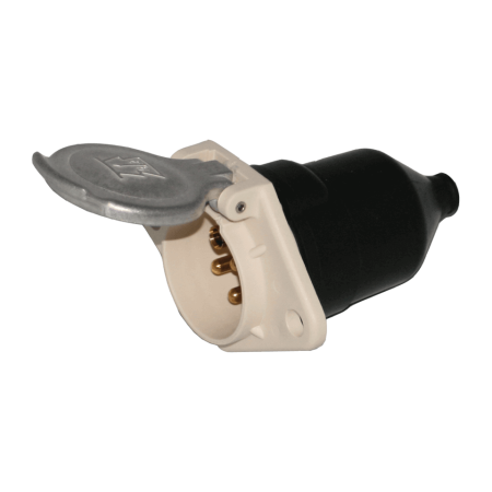 24V 7-POLE S-TYPE ALUMINUM SOCKET - FEMALE