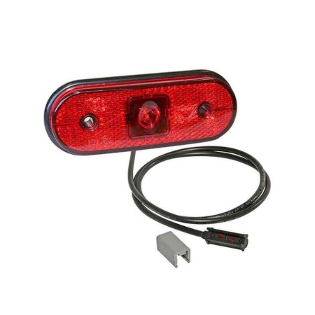 FANALINO INGOMBRO 24V 1 LED ROSSO CON RUBA CORRENTE