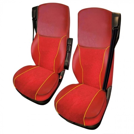 Fundas De Asiento Daf Xf Desde 2022 - Xg - Xg+ Rojos