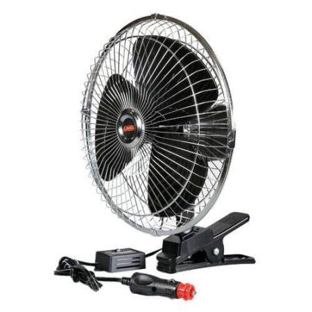 TRUCK COOLING FAN WITH GRIPPER 24V. CONNECTION TO THE CIGARETTE