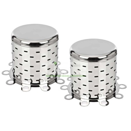 Par De Cubre Ruedas En Acero Inoxidable Para Eje Trasero Camión