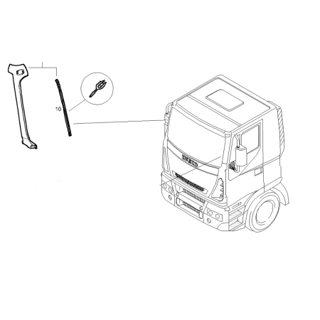 RIVESTIMNETO MONTANTE PARABREZZA DESTRO