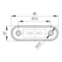 Side Marker Light White 2 Led 24V Truck