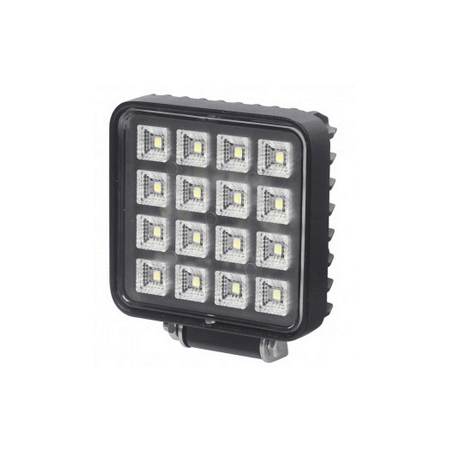 16 Led Square Work Lamp With Switch 12V/24V