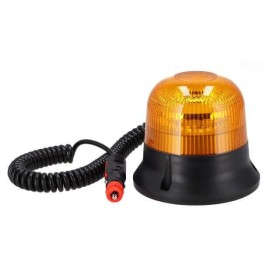 Led Warning Light Orange Magnetic Base Cigarette Lighter Socket 12/24V Truck