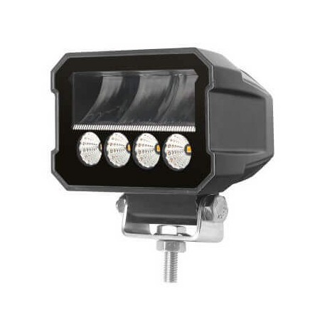 Led Work Headlight With Flashing Light Orange Strobe 12/24V Trucks
