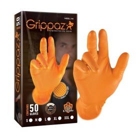 Orange Nitrile Gloves For Mechanical Workshop - Automotive