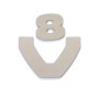 SYMBOLE "V8" POUR CARÉNAGE LATÉRAL EN ACIER INOXYDABLE SCANIA