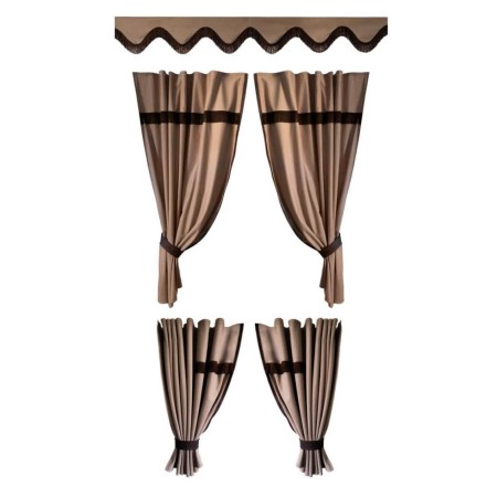 Blackout Microfiber Truck Cabin Curtain Set | Made in Italy