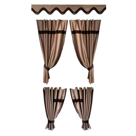 Blackout Microfiber Truck Cabin Curtain Set | Made in Italy