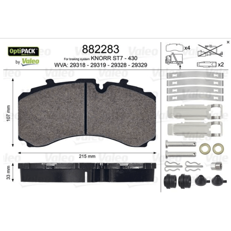 Bremsbelagsatz SAF - 3057000600