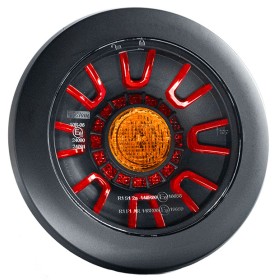 Round LED Rear Light Truck - Trailer Recessed 12/24V