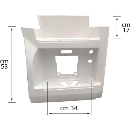 Stepwell Case Right Painted White Mercedes Actros Mp4