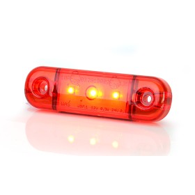 Side Marker Light 3 Led Red 12/24V