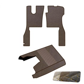 Set Tappeti Copricofano Ecopelle Cuciture Oro Scania R New Generation