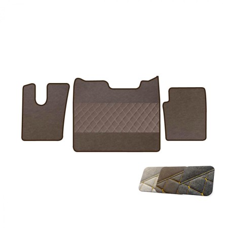 Paire Tapis De Sol Et Couvre Capot Moteur Similcuir Scania S