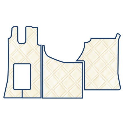 Quilted Eco-Leather Floor Mat Set Mercedes Actros Mp4