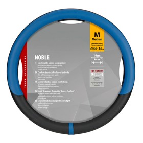 Truck Steering Wheel Cover Blue - Black In Perforated And Breathable Skeentex