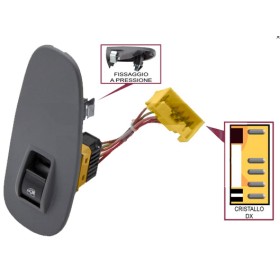 Interruttore - Pulsantiera Alzacristalli Destra Iveco Stralis Euro 4 5801449049 - 504087938