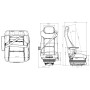 Asiento Neumático Completo Camión Universal En Tejido Lado Del Pasajero