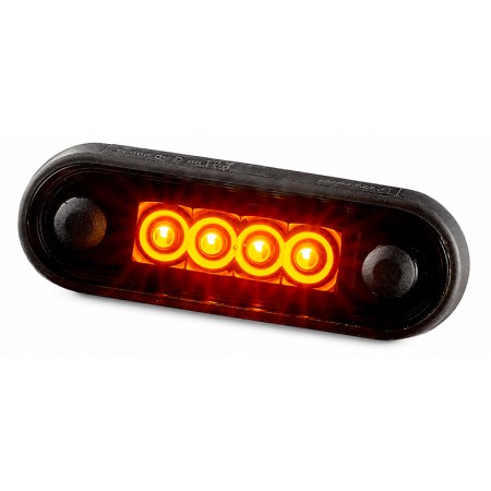 Begrenzungsleuchte Gelb 4 Led 12-24V Dark-Version Lkw - Anhänger