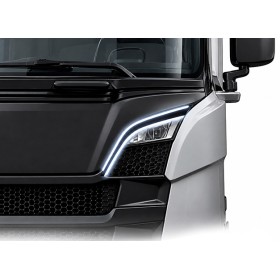 Cejas Luminosas 3D De Plexiglás Negro Con Led Blanco Scania S - R