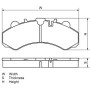 Brake Pad Set For Meritor Axles MDP5117