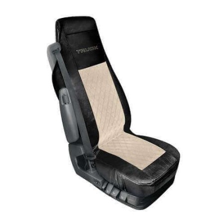 FUNDA DE ASIENTO EN SÍMIL PIEL Y ANTE ACOLCHADO