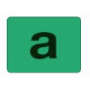 STICKER LETTER "A" GREEN