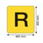 STICKER LETTER "R" YELLOW