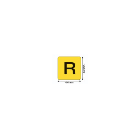 STICKER LETTER "R" YELLOW
