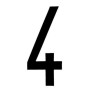 AUFKLEBER NUMMER "4"