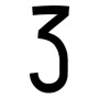 AUTOCOLLANT NUMÉRO "3"