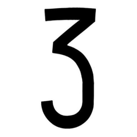 AUFKLEBER NUMMER "3"