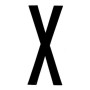 AUTOCOLLANT LETTRE "X"