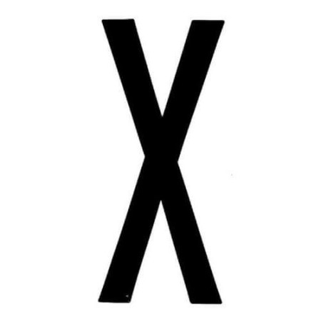 AUTOCOLLANT LETTRE "X"