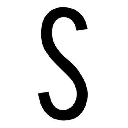 ADHESIVO LETRA S 80x35mm