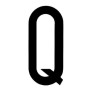 AUTOCOLLANT LETTRE "Q"