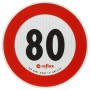 ADHESIVO DE SEÑAL DE LIMITE DE VELOCIDAD 80 KM/H HOMOLOGADO