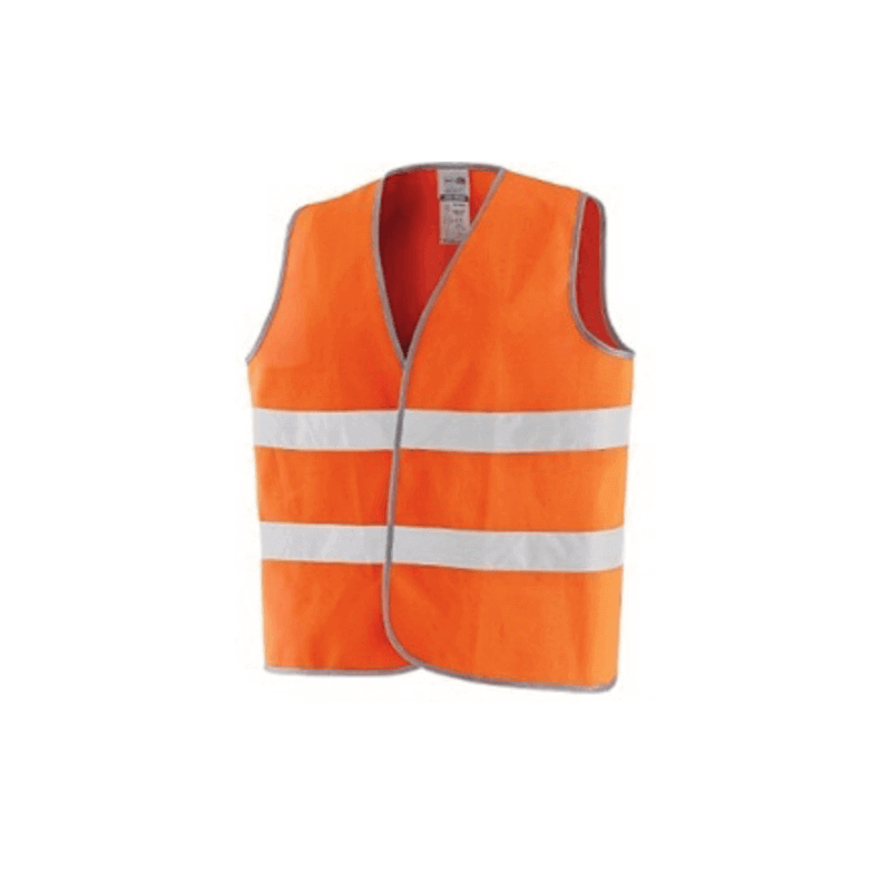 Gilet catarifrangente con bande riflettenti alta visibilità arancione,  certificato, taglia XL - OFBA srl