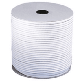 Coil Of White Elastic Cord Diameter 8 - 200 Mt.