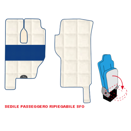 JUEGO DE ALFOMBRAS PARA MERCEDES ACTROS ASIENTO PLEGABLE