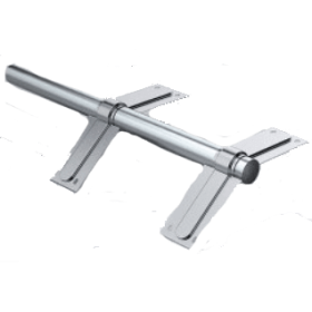 Tubo Recto Con Soportes Ø 54 L 750 Galvanizado