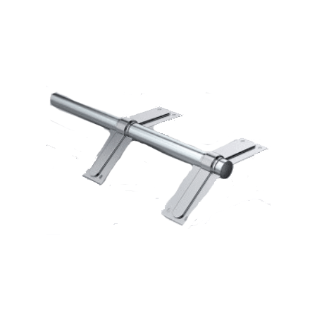 TUBE DROIT AVEC SUPPORTS Ø 54 L 750 GALVANISÉE