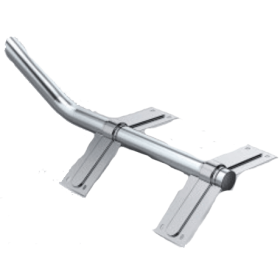 Soporte Plegado Ø 54 Con Soportes Galvanizados L 770 Mm