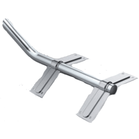 SUPPORT PLIÉ Ø 54 AVEC SUPPORTS GALVANISÉE L 770 mm